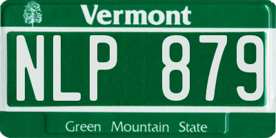 VT license plate NLP879