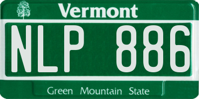 VT license plate NLP886