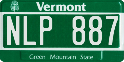 VT license plate NLP887