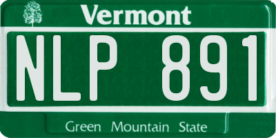 VT license plate NLP891