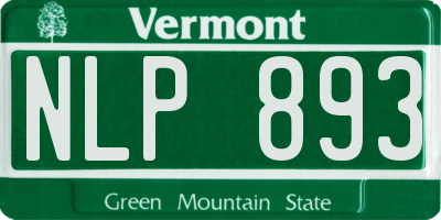 VT license plate NLP893