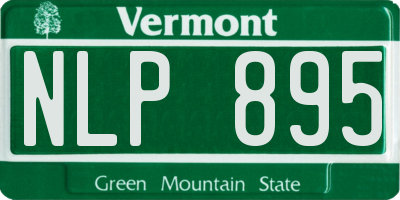 VT license plate NLP895