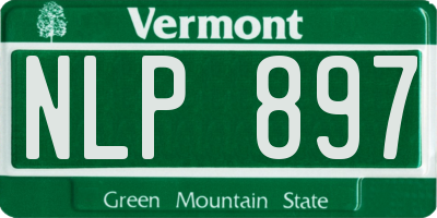 VT license plate NLP897