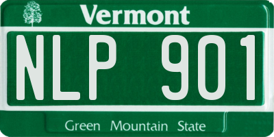 VT license plate NLP901