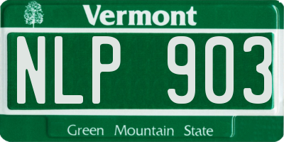 VT license plate NLP903