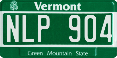 VT license plate NLP904