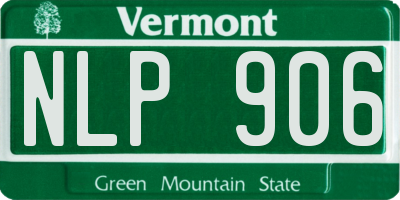 VT license plate NLP906