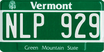 VT license plate NLP929