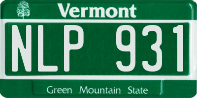 VT license plate NLP931