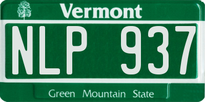 VT license plate NLP937