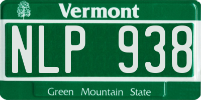 VT license plate NLP938