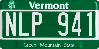 VT license plate NLP941
