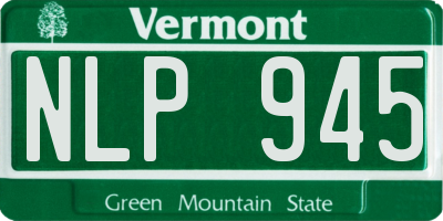 VT license plate NLP945