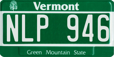 VT license plate NLP946