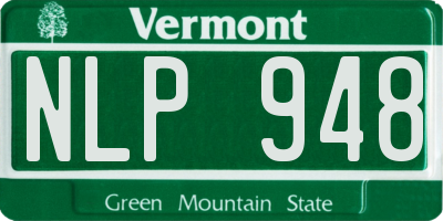 VT license plate NLP948