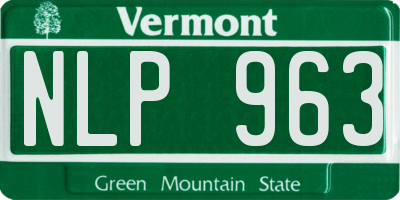 VT license plate NLP963