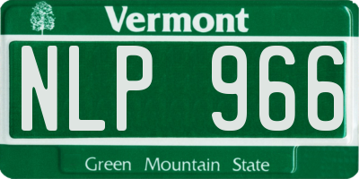 VT license plate NLP966