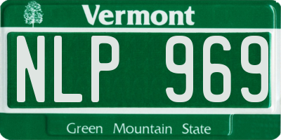 VT license plate NLP969