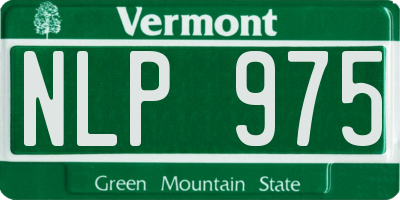 VT license plate NLP975
