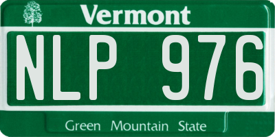 VT license plate NLP976