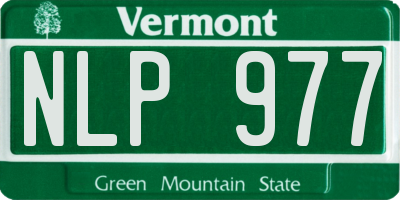 VT license plate NLP977