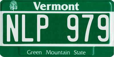 VT license plate NLP979