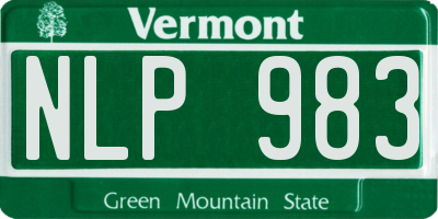 VT license plate NLP983