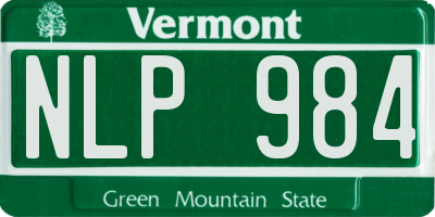 VT license plate NLP984