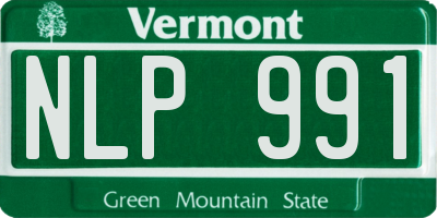 VT license plate NLP991