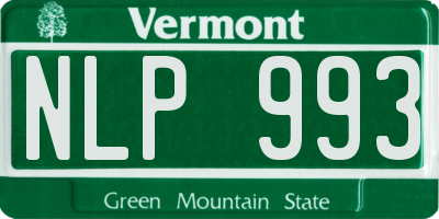 VT license plate NLP993
