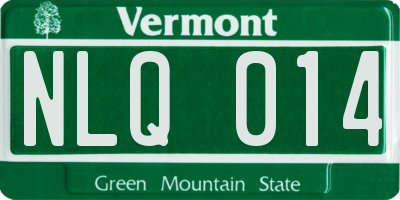 VT license plate NLQ014