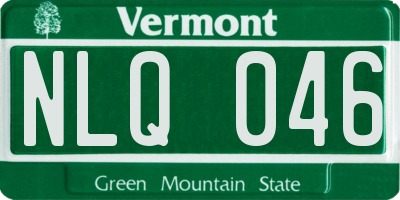 VT license plate NLQ046