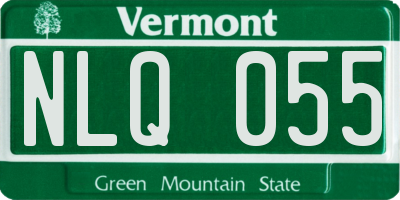 VT license plate NLQ055
