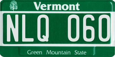 VT license plate NLQ060