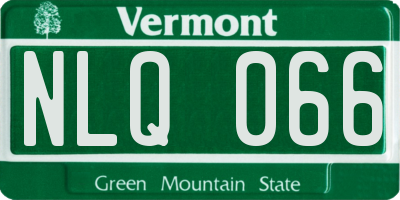 VT license plate NLQ066