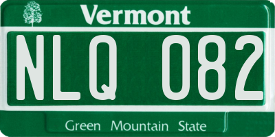 VT license plate NLQ082