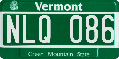 VT license plate NLQ086
