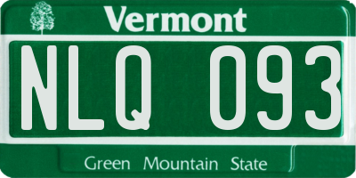 VT license plate NLQ093