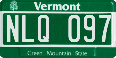 VT license plate NLQ097