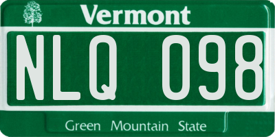VT license plate NLQ098