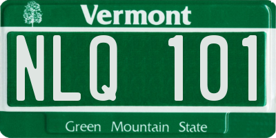 VT license plate NLQ101