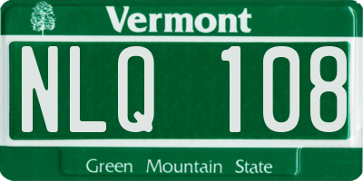 VT license plate NLQ108