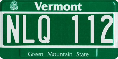 VT license plate NLQ112