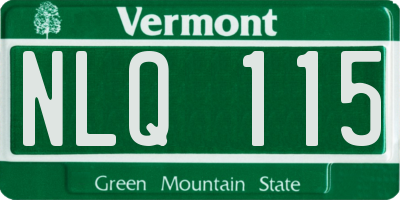 VT license plate NLQ115