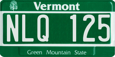 VT license plate NLQ125