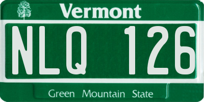 VT license plate NLQ126