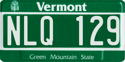 VT license plate NLQ129