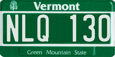 VT license plate NLQ130