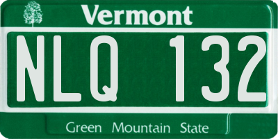 VT license plate NLQ132