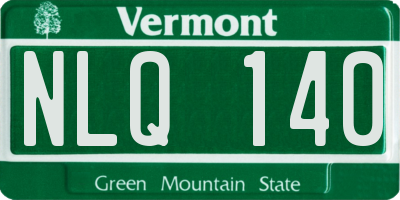 VT license plate NLQ140